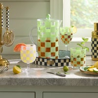 Green Check Acrylic Pitcher