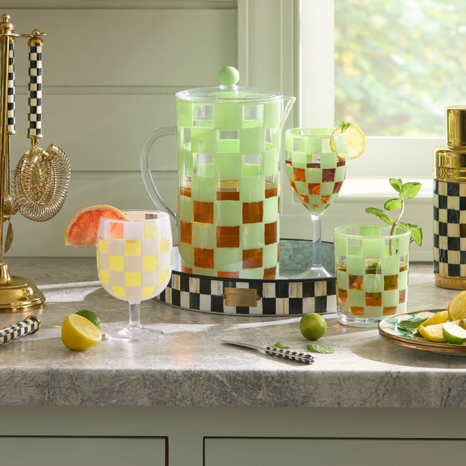 Green Check Acrylic Pitcher image number 3