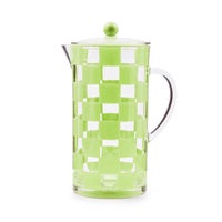 Green Check Acrylic Pitcher