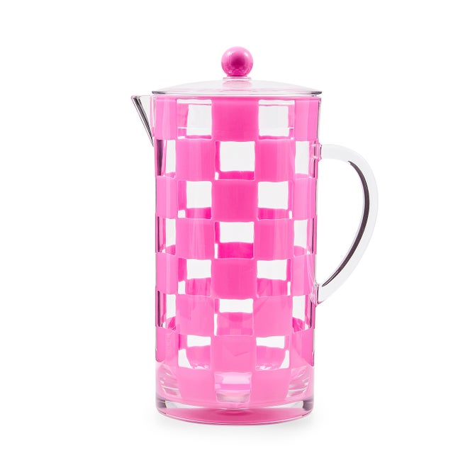 Pink Check Acrylic Pitcher image number 0