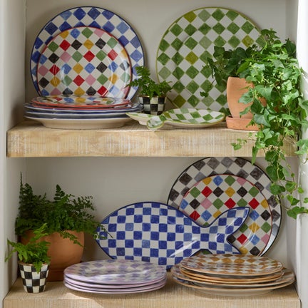 Multi Check Dinner Plate