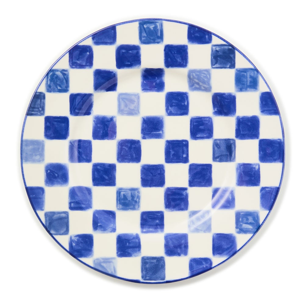 Check Dinner Plate - Indigo mackenzie-childs Panama imagen 1