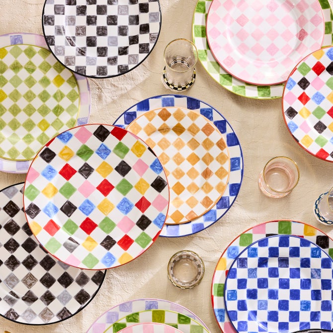 Honey Check Dinner Plate image number 2