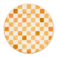 Honey Check Dinner Plate