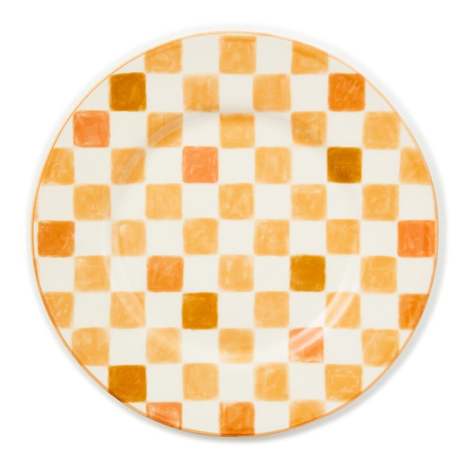 Honey Check Dinner Plate image number 0