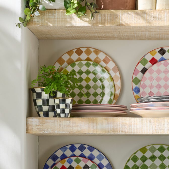 Green Check Dinner Plate image number 2