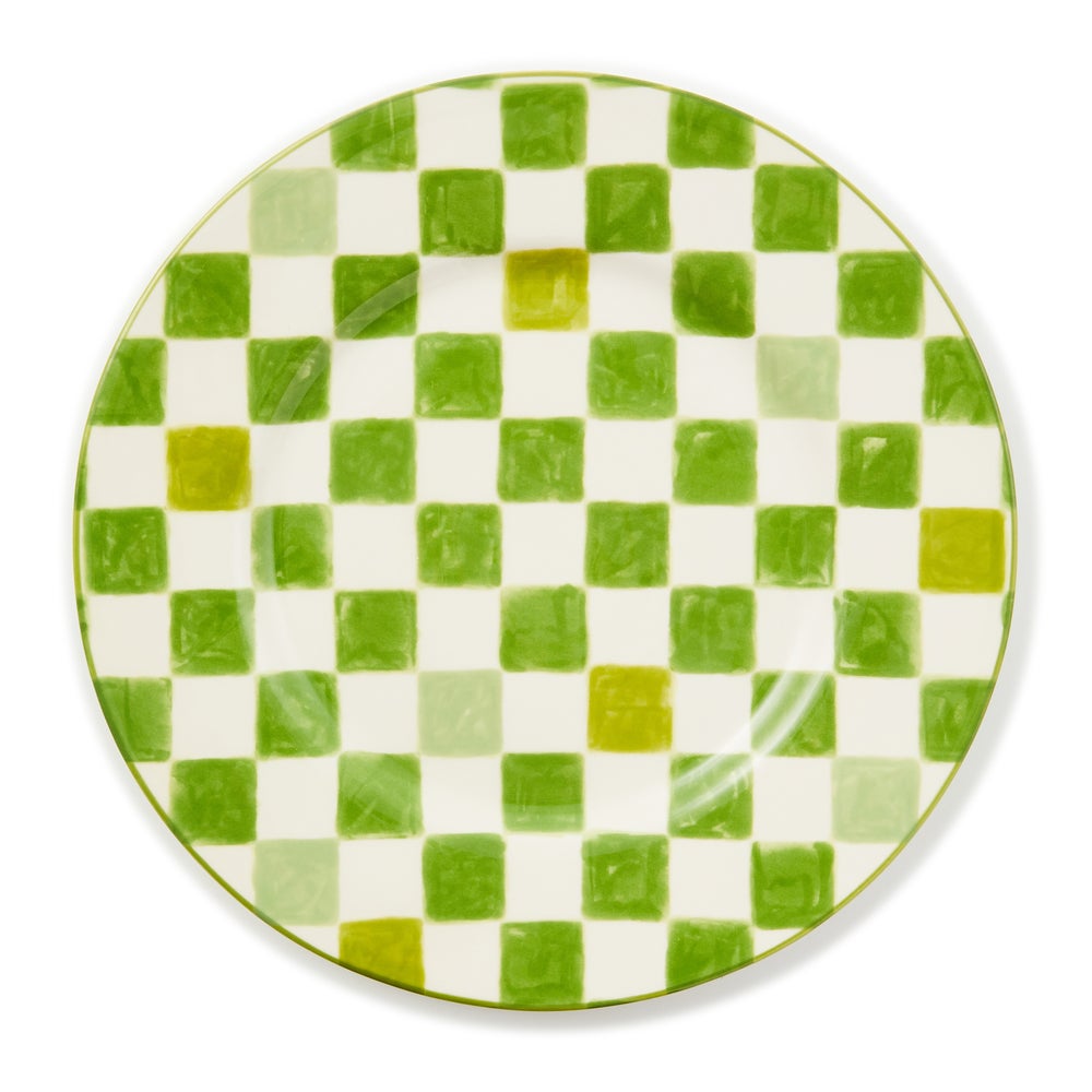 Check Dinner Plate - Green mackenzie-childs Panama imagen 1