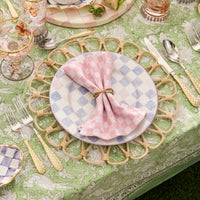 Lilac Check Dinner Plate