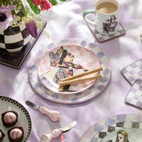 Lilac Check Dinner Plate