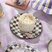 Black Check Dinner Plate