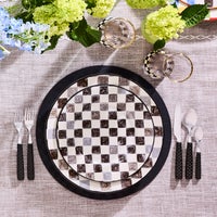 Black Check Dinner Plate