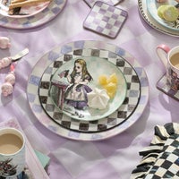 Black Check Dinner Plate