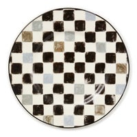 Black Check Dinner Plate