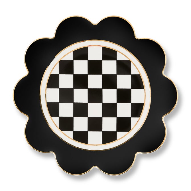 Black Petal Dinner Plate image number 0