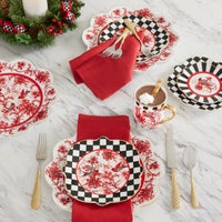 Cardinal Toile Dinner Plate