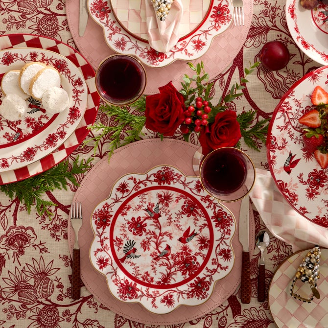 Cardinal Toile Dinnerware image number 9