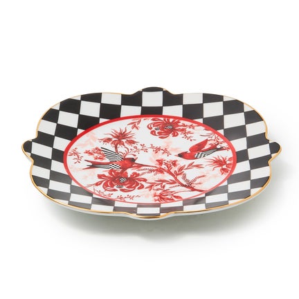 Cardinal Toile Salad Plate