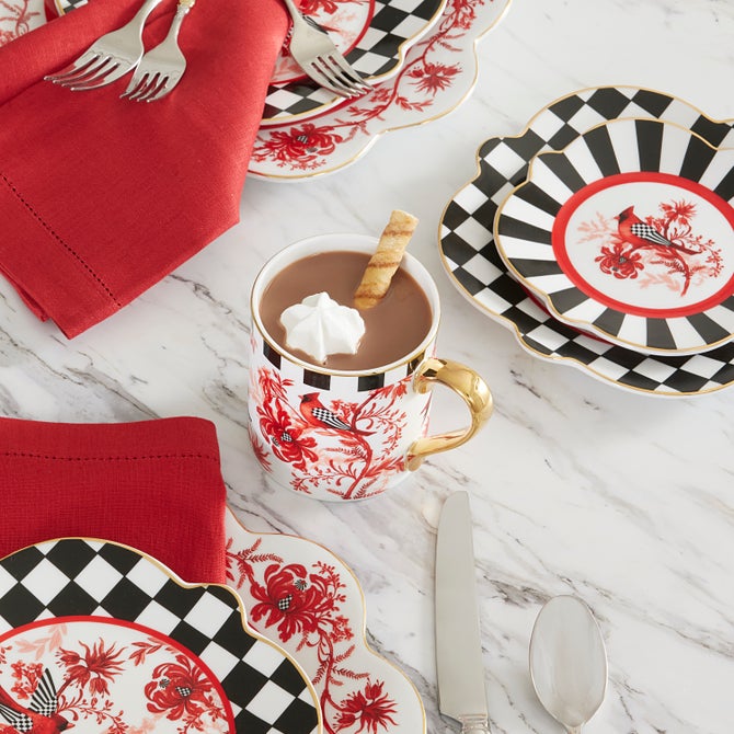 Cardinal Toile Mug image number 1