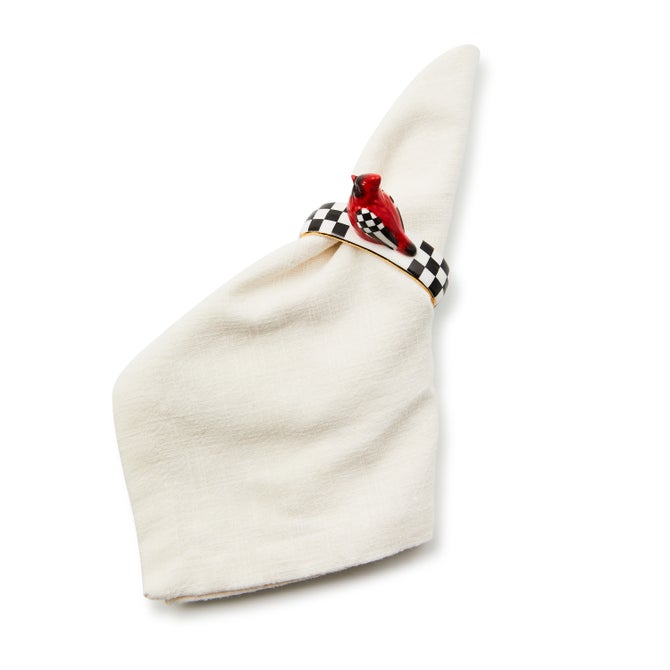 Cardinal Toile Napkin Rings, Set of 4 image number 1