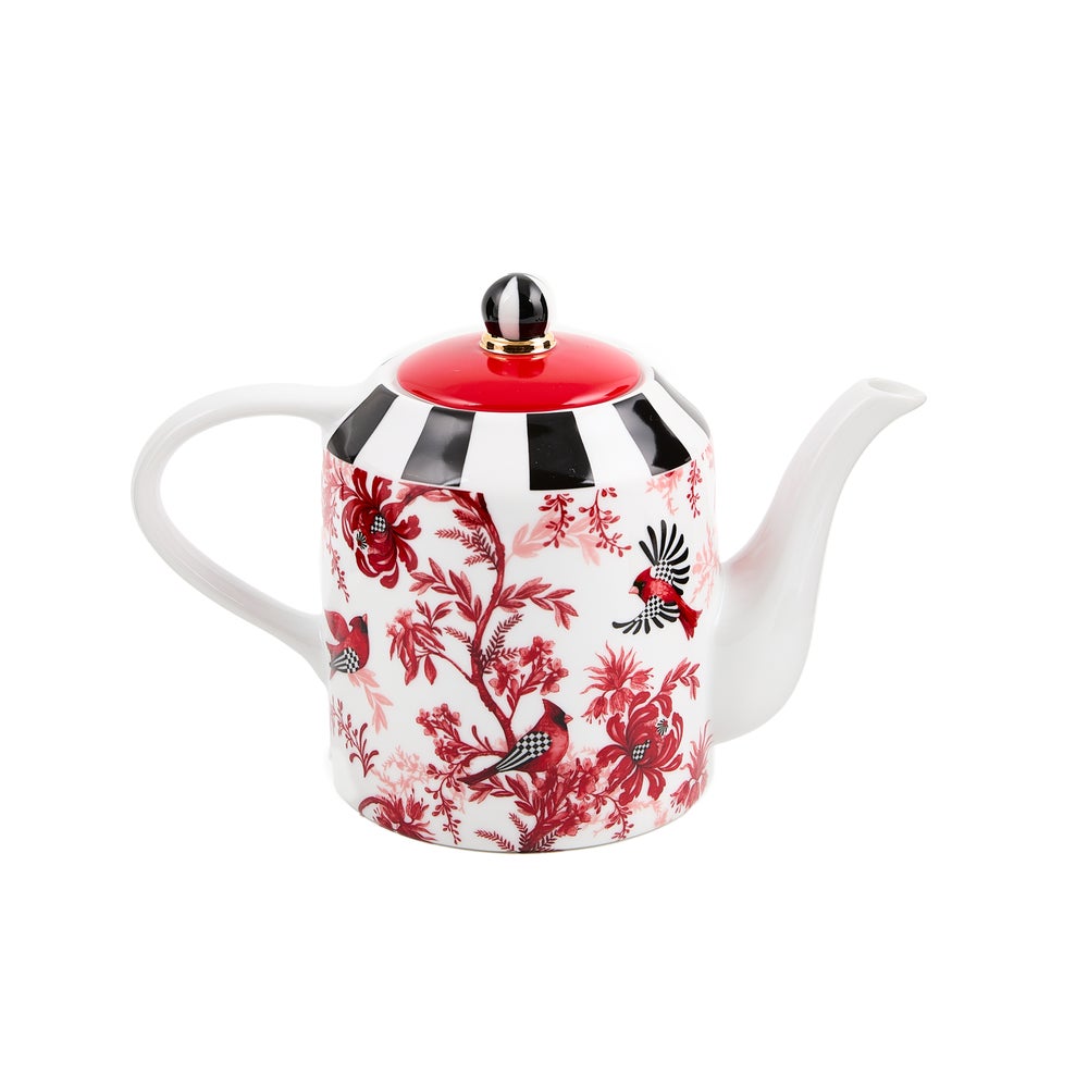 Cardinal Toile Teapot mackenzie-childs Panama imagen 1