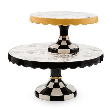 Bee Toile Large Pedestal Platter