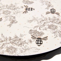 Bee Toile Large Pedestal Platter