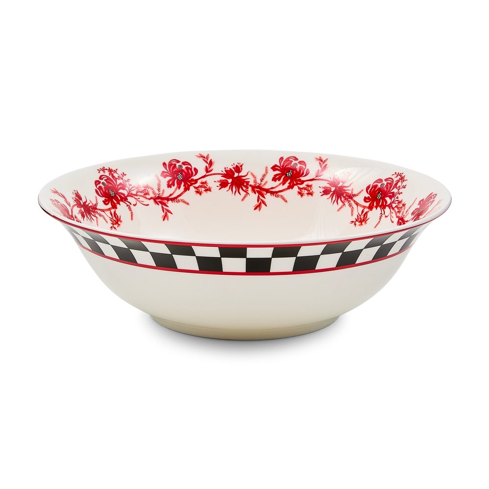 Cardinal Toile Serving Bowl mackenzie-childs Panama imagen 1 Cardinal Toile Serving Bowl mackenzie-childs Panama imagen 1