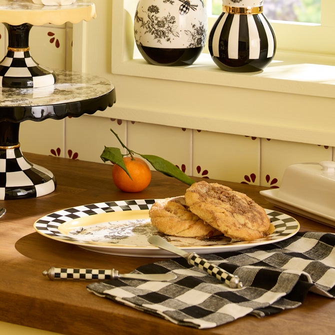 Bee Toile Oval Platter image number 1