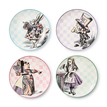 Wonderland Plates, Set of 4