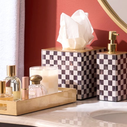 Courtly Check Glass Boutique Tissue Box Cover