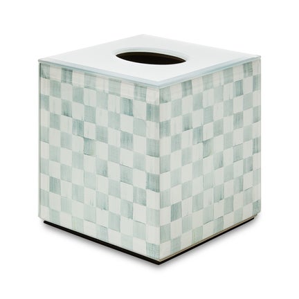 Sterling Check Glass Boutique Tissue Cover