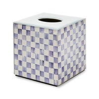 Violet Check Glass Boutique Tissue Cover