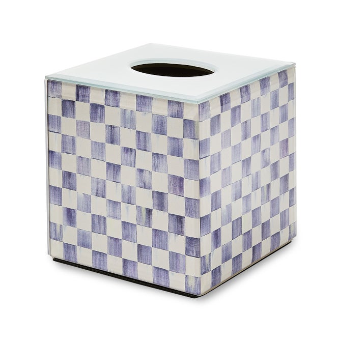 Violet Check Glass Boutique Tissue Cover image number 0