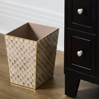 Mocha Check Glass Bath Collection