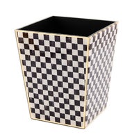 Courtly Check Glass Waste Bin