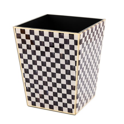 Courtly Check Glass Waste Bin