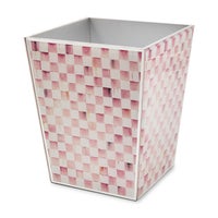 Rosy Check Glass Bath Collection