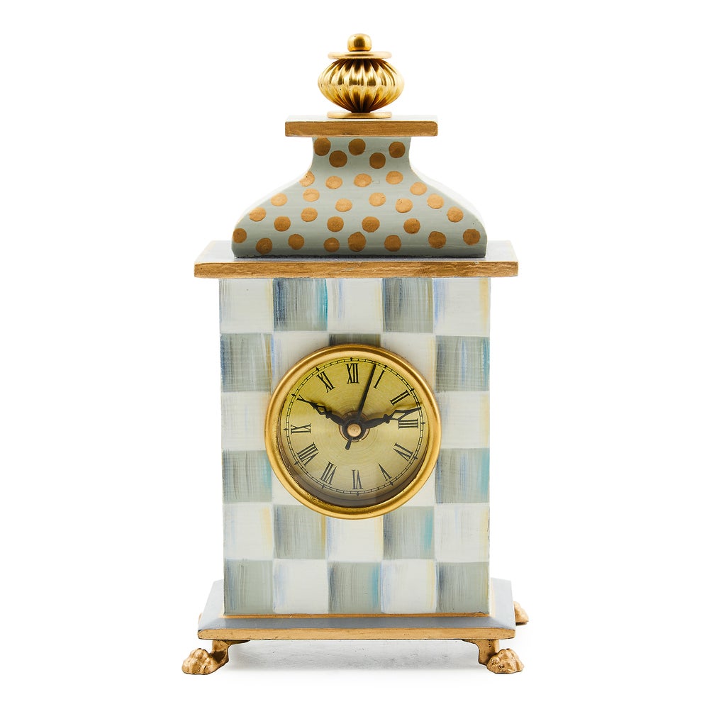 Sterling Check Desk Clock mackenzie-childs Panama imagen 1