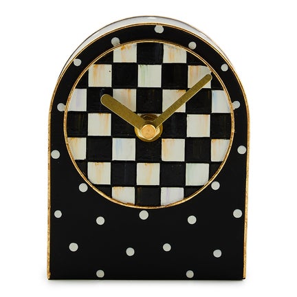 Courtly Check & Dot Clock