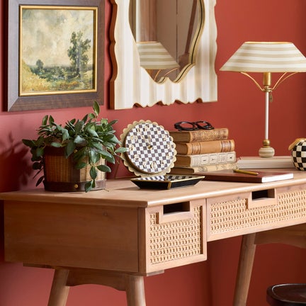 Courtly Check Scalloped Desk Clock