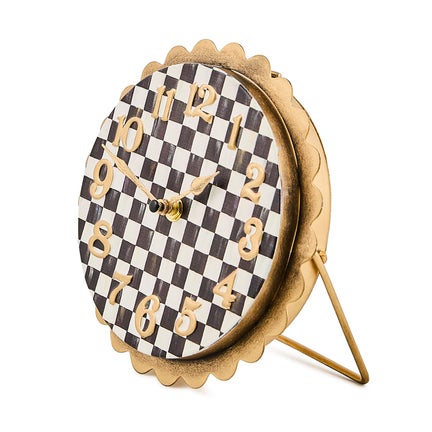 Courtly Check Scalloped Desk Clock