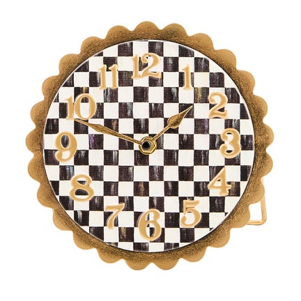 Courtly Check Scalloped Desk Clock