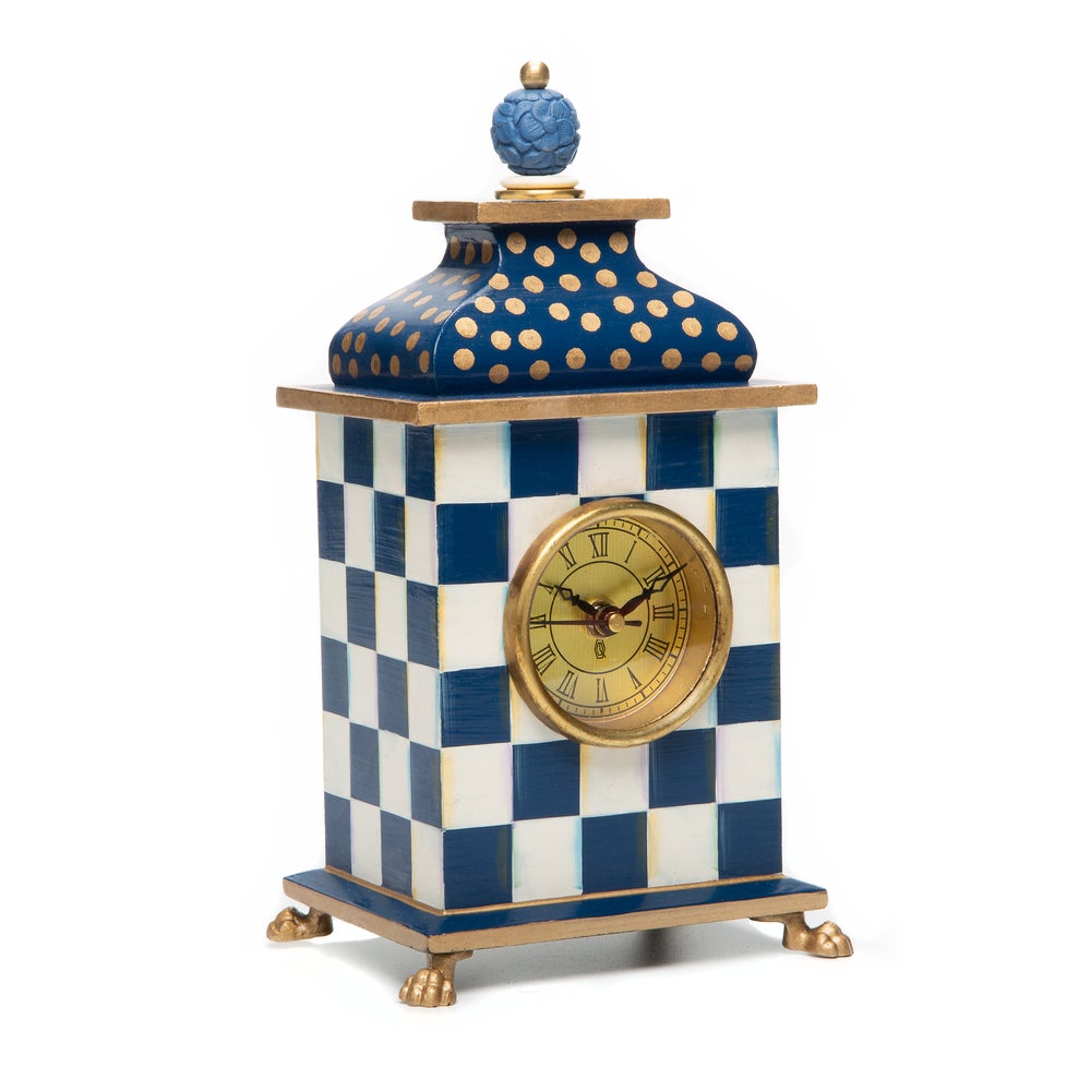 Royal Check Desk Clock mackenzie-childs Panama imagen 1