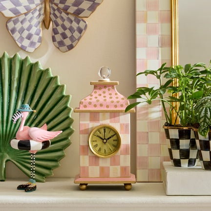 Rosy Check Desk Clock