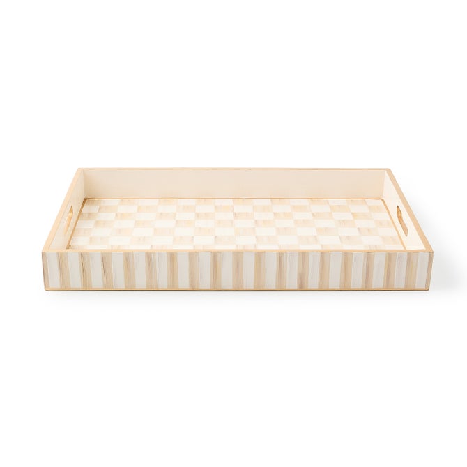 Mocha Check Serving Tray image number 0