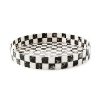 Courtly Check Capiz Round Tray
