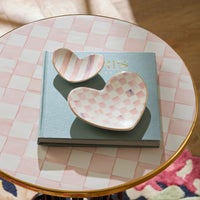 Rosy Heart Trinket Dishes, Set of 2