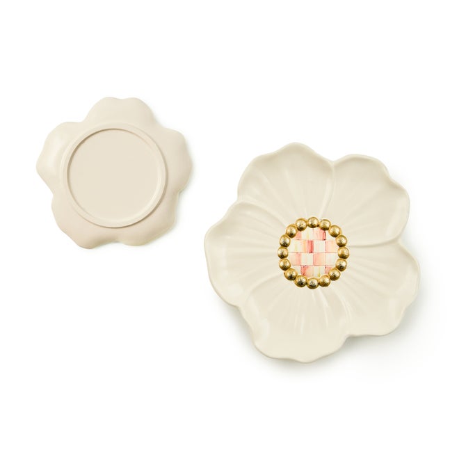 Rosy Flower Trinket Dishes, Set of 2 image number 1