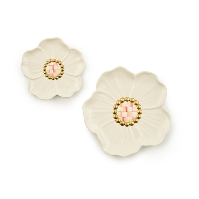 Rosy Flower Trinket Dishes, Set of 2 image number 0
