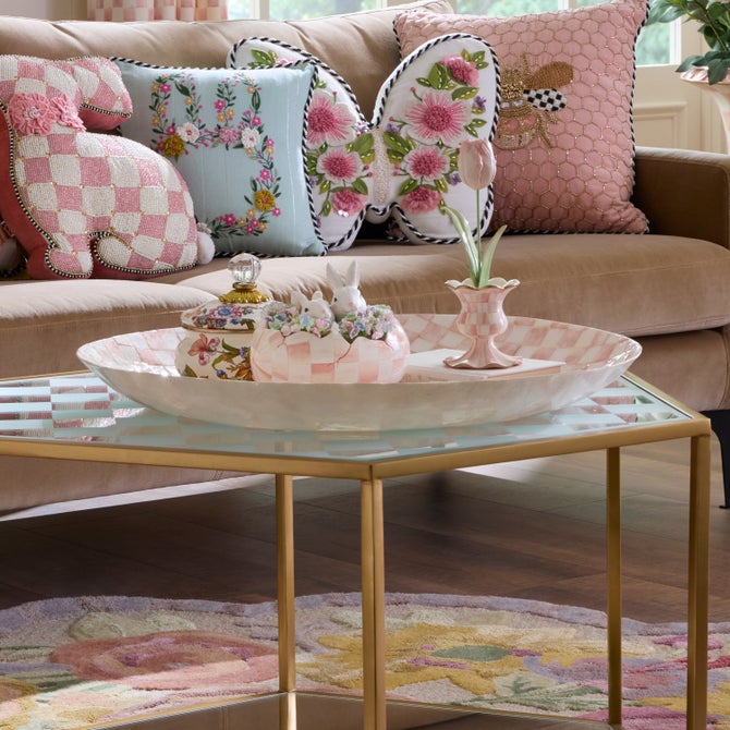 Rosy Check Capiz Decorative Bowl image number 1